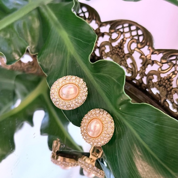 Vintage Christian Dior Clip On Earrings, Timeless Jewelry - Picture 1 of 7